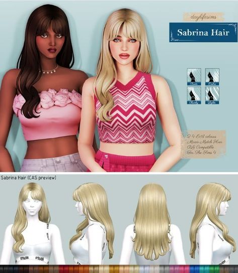 #BEAUTY, #RELATIONSHIPS #Fashion #Animals #Outfits #Winter Outfits #Animals Maxis Mach Sims 4 Hair, Sims 4 Sabrina Carpenter Hair, Ts4 Bangs Hair, Sims 4 French Braids, Sims 4 Cc Folder Hair, Sims 4 Sabrina Carpenter, Sims 4 Sabrina Carpenter Cc, Sims 4 Medium Hair, Sims 4 Cc Hair Colors