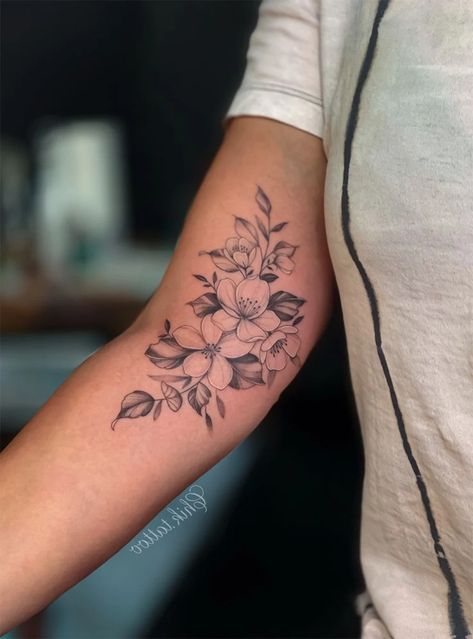 I will design you geometric, colorful, animal tattoo Upper Arm Wrap Tattoos For Women, Top Arm Tattoo Women, Floral Forearm Tattoo Women, Inner Elbow Tattoos For Women, Arm Tattoo Ideas For Women, Inner Elbow Tattoos, Tatuaje Cover Up, Inside Of Arm Tattoo, Arm Tattoo Ideas