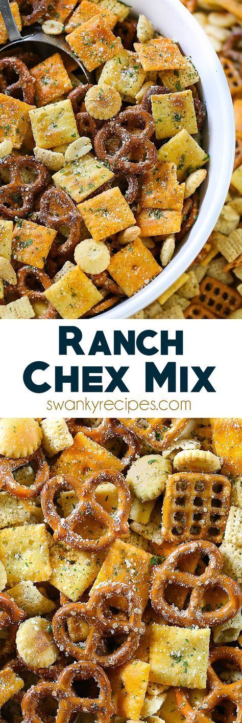 Ranch Chex Mix made for a crowd. My favorite snack mix is loaded with peanuts, cheese crackers, pretzels, and rice cereal. This easy zesty Ranch Chex Mix is perfect for parties and school lunches. #snackmix #chexmix #partyfood Foods That Feed A Crowd, Summer Time Recipes, Ranch Chex, Ranch Chex Mix, Zesty Ranch, Chex Mix Recipes, Snack Mix Recipes, Rice Cereal, Chex Mix