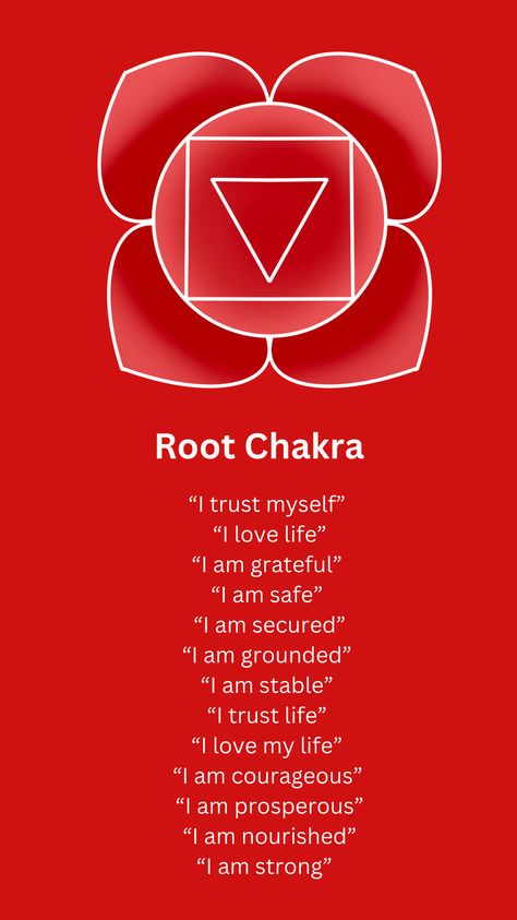 Root Chakra Art, Root Chakra Affirmations, Red Chakra, Feeling Grounded, Subtle Energy, The Root Chakra, Muladhara Chakra, Chakra Healing Meditation, Yoga Kids