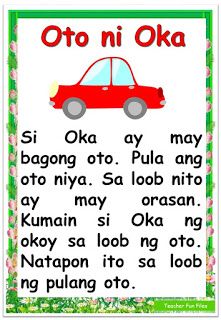 Begin reading with Filipino reading passages which can help you practice your reading, speed and comprehension. Tagalog Reading, Teacher Fun Files, 1st Grade Reading Worksheets, Kindergarten Word Families, Remedial Reading, First Grade Reading Comprehension, Grade 1 Reading, Teaching Lessons Plans, Reading Comprehension For Kids