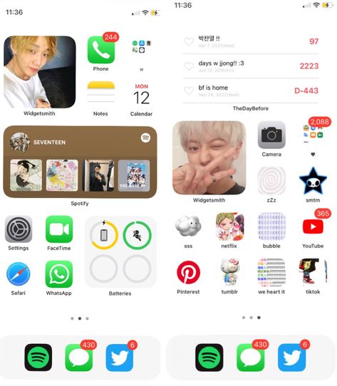 Ios 16 Home Screen Ideas, Ios 16 Home Screen, Home Screen Ideas, Pinterest Tumblr, Iphone Organization, Phone Inspiration, Ios Design, Ios 16, Iphone Wallpaper Themes