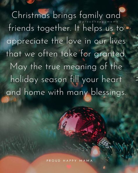 Are you looking for some loving Christmas family quotes and sayings to get you into the spirit of things this holiday season? Then let us inspire you with these merry Christmas quotes and Christmas greetings. #Christmas #Quotes #Family Christmas Family Quotes, Christmas Love Quotes, Inspirational Christmas Message, Christmas Card Verses, Family Christmas Quotes, Christmas Greetings Quotes, Friends Are Family Quotes, Christmas Wishes Quotes, Merry Christmas Friends