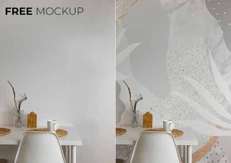 Free Realistic Wallpaper Mockup – Free Design Resources Room Wallpaper Designs, Discount Design, Paper Mockup, Elegant Bedroom, Free Photoshop, Room Wallpaper, Interior Wall, Mockup Free Psd, Fabric Online