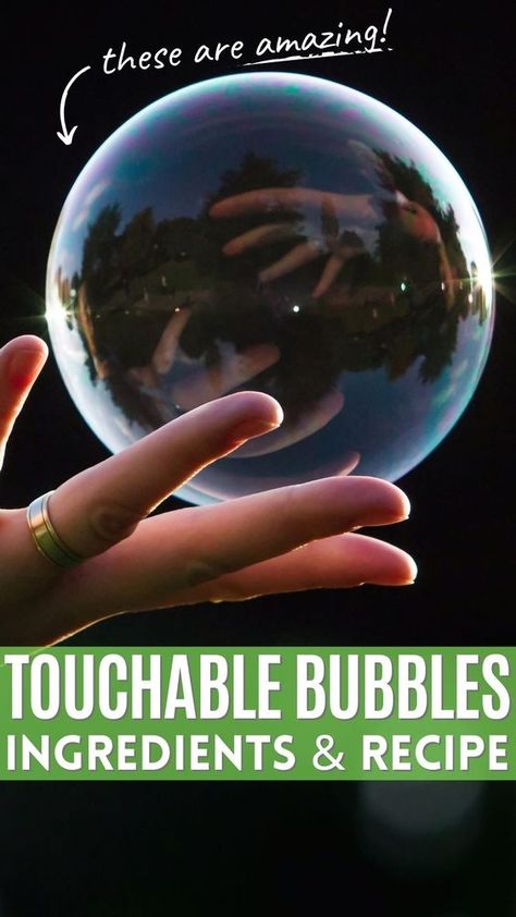 No Pop Bubbles Recipe, Magic Bubble Glue, Large Bubbles Diy, Glycerin Bubble Recipe, Magic Unpoppable Bubbles, Indoor Bubble Activities, Bubbles That Dont Pop Recipe, How To Make Homemade Bubbles, Super Bubbles Recipe Homemade