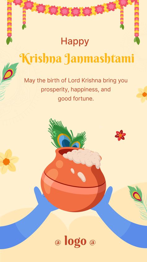 Happy-Krishna Janmashtami-story- kids- insta- post- template- Instagram story template - kids story Janmashtami Story Ideas, Janmashtami Story, Janmashtami Creative Post, Janmashtami Post, Aesthetic Boarders, Aesthetic Boarders Designs, Boarders Designs, Happy Krishna, Story Kids