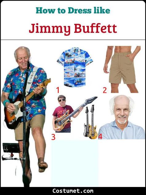 Jimmy Buffett Costume for Cosplay & Halloween 2023 Jimmy Buffet Costume, Jimmy Buffett Party, Hawaiian Top, Jimmy Buffett Margaritaville, Jimmy Buffet, Concert Dresses, Island Life Style, Costume For Halloween, Jimmy Buffett