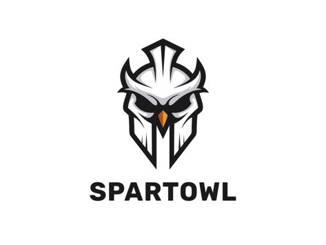 Owl Sport Logo, Softball Logos, Logo Combination, Geometric Owl, Spartan Tattoo, Flowers Black Background, Spirit Signs, Simple Logos, Knight Logo