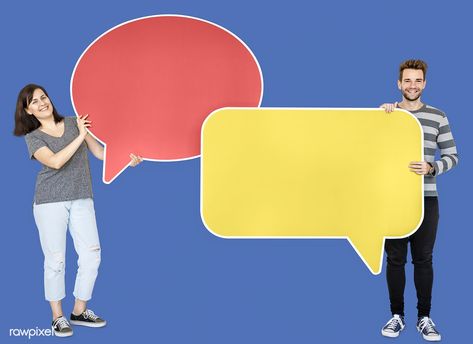 People holding speech bubble icons | premium image by rawpixel.com Dialogue Balloon, Bubble Speech, Thought Bubble, Speech Bubbles, Feed Ig, Nice Picture, Thought Bubbles, Speech Bubble, Learning Tools