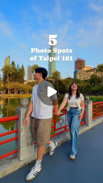 Pat 帕特 & Pia 瑞莎 | Travel & Lifestyle in Taiwan and beyond on Instagram: "Don’t miss out on these 5 photo spots in Taipei with its most iconic sight! 🥹📷⬇️ Share this with your travel buddy, save this for your trip and follow @baopackers for more!

Did you know that Taipei 101 is the 11th largest building in the world? 🏙️ It is a must visit when coming to Taiwan. You can see it from almost every corner in the city. BUT the skyscraper is usually obstructed through other buildings. 

Luckily, we gather some great photo spots with an unobstructed view for you! And no it’s not just Elephant Mountain! 😉📸

📍Here are all spots from the Reel:

1. JiuWu Peak 九五峰, Xinyi District
2. Yongchungang Park, 永春崗公園, Xinyi District 
3. No. 145, Section 1, Anhe Rd, Da’an District
4. Elephant Mountain 象山, X Taiwan Photo Ideas, Taiwan Travel Photography, Jiufen Taiwan Photography, Taipei 101 Photography, Elephant Mountain Taipei, Taipei 101, Taipei City, Taiwan Travel, Taipei