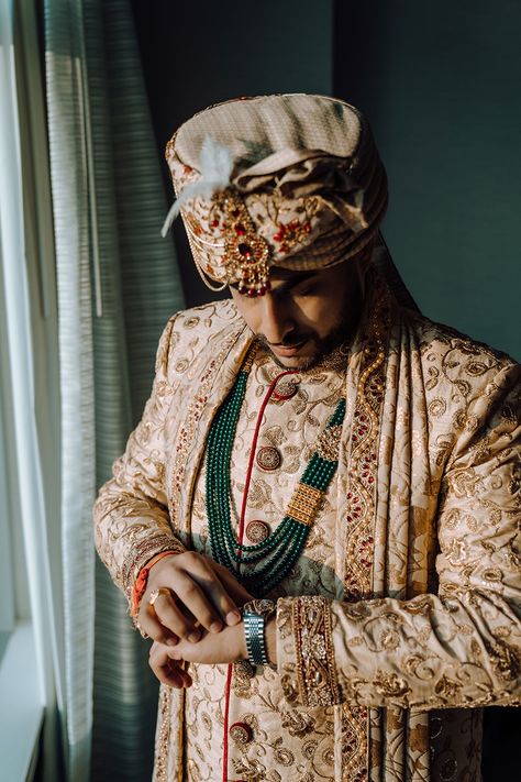 Nipun    Mitsu // Virginia South Asian Wedding by Catch Motion Studios Dulha Single Pose Wedding Photos, Varraja Pose, Dulha Photo, Dulha Single Pose, Dulha Pose, Bride Groom Photoshoot, शादी की तस्वीरें, Sherwani For Men Wedding, Indian Bride Photography Poses