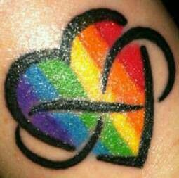 Pride ink Rainbow Heart Tattoo, Lgbt Tattoos, Gay Pride Tattoos, Tattoo Sister, Lgbt Tattoo, Gay Tattoo, Pride Tattoo, Rainbow Tattoos, Sister Tattoos