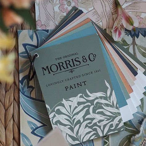 Morris & Co. | Founded by William Morris Blackthorn Wallpaper, Pimpernel Wallpaper, William Morris Interior, Walker House, Wallpaper In Black, William Morris Wallpaper, Paint Color Chart, Made To Measure Blinds, Curtain Shop