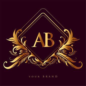 Initial logo letter ab with golden color with ornaments and classic pattern, vector logo for business and company identity. Stock Photo Initials Logo Letters, New Nature Wallpaper, Logo For Business, Wild Animal Wallpaper, Eagle Images, Handwritten Logo, Company Identity, Initial Logo, Logo Letter