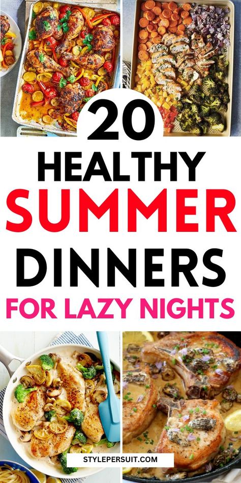 You'll want to add these quick and easy summer dinner recipes to your meal plan! The best summer dinner recipes for family - light, healthy, and quick to make. Easy summer dinner recipes for family grill, quick and easy summer dinner ideas, easy summer supper ideas, simple summer dinner ideas for two, summer food ideas dinner simple, summer food recipes dinner healthy, lazy dinner ideas quick chicken, easy lazy dinner ideas for summer, fast summer dinner ideas, cool summer time dinner ideas. Healthy Summer Dinner, Light Summer Dinners, Summer Dinner Ideas, Summer Dinner Recipes, Healthy Summer Dinner Recipes, Light Summer Meals, Easy Summer Dinners, Bbq Ideas, Quick Healthy Dinner