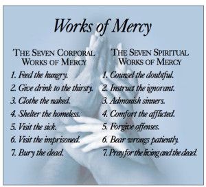 Spiritual Works Of Mercy, Corporal Works Of Mercy, Works Of Mercy, Catholic Beliefs, Catholic Family, Spiritual Words, Divine Mercy, Catholic Quotes, Faith Prayer