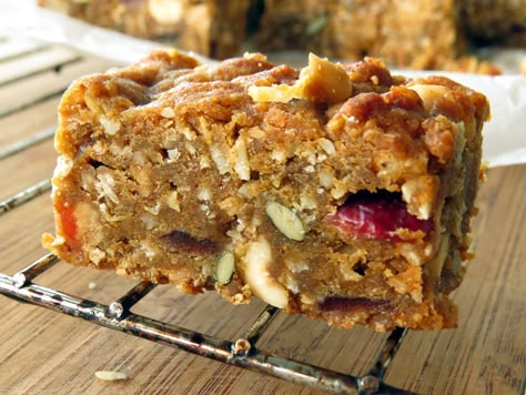 All things nice Muesli Slice | Rediscover Muesli Slice, Beetroot Relish, Healthy Treats Recipes, Rock Cake, Healthy Bars, Slices Recipes, Healthy Sweets Recipes, Baking Tins, Sweets Recipes