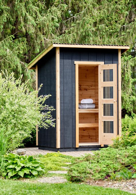 How to Build a Backyard Sauna Sauna Door, Diy Sauna, Build A Shed, Building A Porch, Project Steps, Understairs Storage, Construction Adhesive, Infrared Sauna, Stair Storage