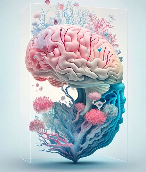 Medical Art Wallpaper, Brain Aesthetic Art, Brain Artwork, Psychology Wallpaper, Eerie Photos, Medical Artwork, Anatomical Heart Art, Psychology Tricks, Haunting Photos