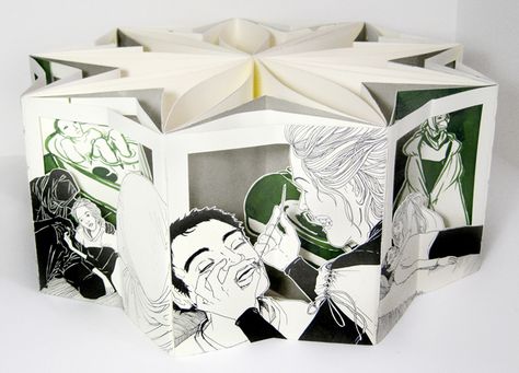 Carousel Book, Origami Book, Star Book, Concertina Book, Tunnel Book, Buch Design, An Open Book, Accordion Book, Bookmaking