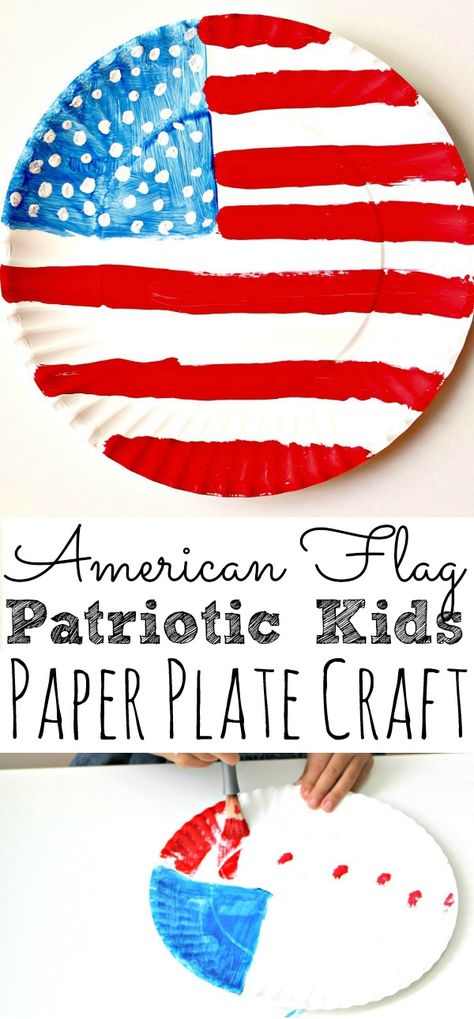 Create this simple Patriotic American Flag Craft perfect for kids! It's the perfect DIY American Flag Wall Art for Memorial Day and 4th of July! - simplytodaylife.com #americanflag #craftforkids #patrioticcraft Flag Day Crafts, American Flag Craft, Diy American Flag, Summer Crafts For Toddlers, American Flag Crafts, Fourth Of July Crafts For Kids, June Crafts, American Flag Kids, Patriotic Kids