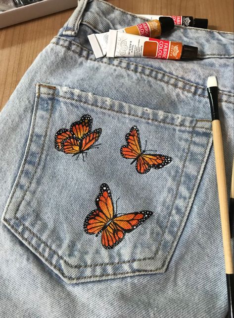 Butterfly Pants, Painted Butterfly, Casual Shorts, Womens Shorts, Pants, Trousers