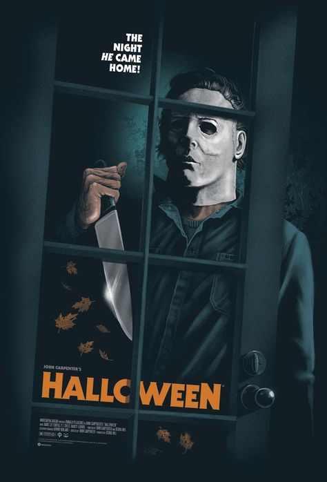 Horror Movie Poster Art : John Carpenter's "Halloween" 1978, by Gary Pullin, Released From Grey Matter Art Halloween Movie Poster, Fall Movies, Michael Myers Art, Movie Theater Decor, Imprimibles Halloween, Horror Poster, Halloween 1978, Halloween Michael Myers, Halloween Film