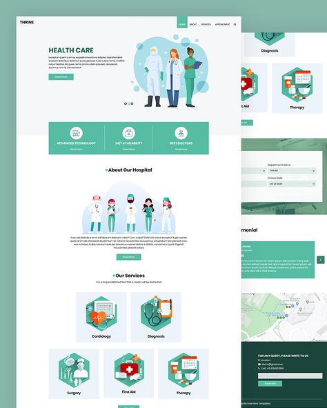 Download Free Health Care Website Template Health Care Presentation Design, Telemedicine Website Design, Medicine Website Design, Health Care Website Design, Medical Website Design Inspiration, Health Website Design, Clinic Website Design, Healthcare Website Design, Ui Ux Design Website