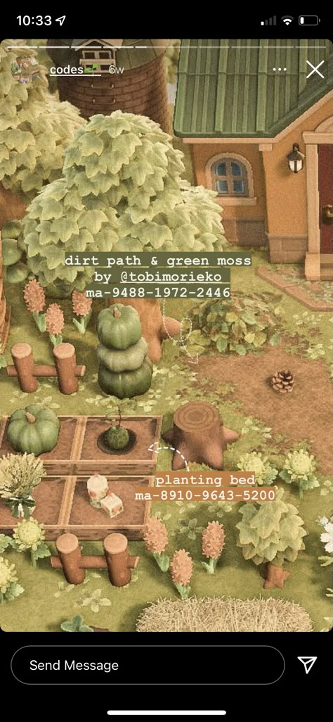 Different Acnh Aesthetics, Leafy Path Acnh, Acnh Garden Dirt Code, Acnh Farmcore Path, Farm Dirt Path Acnh Code, Acnh Inverted Path, Acnh Dark Wood Path, Green Path Animal Crossing, Acnh Natural Path Codes Dirt