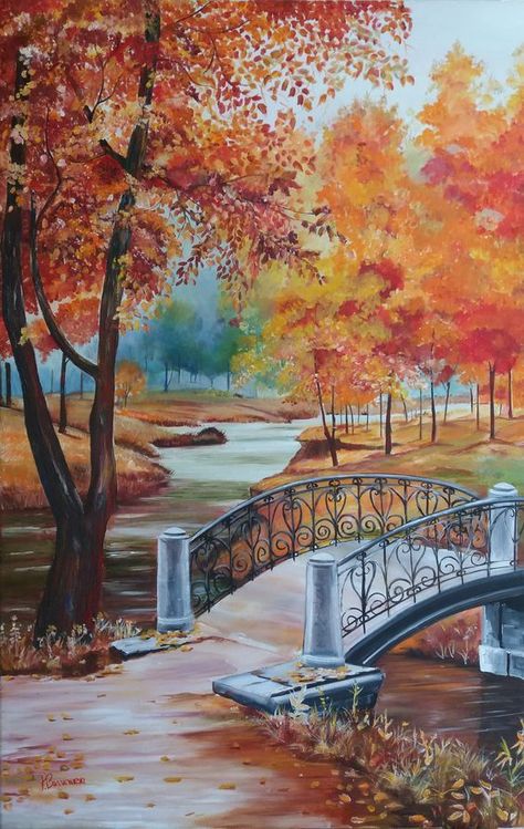 Ohuhu Landscape, Acrylic Painting For Kids, Fall Landscape Painting, Coloring Pages Nature, Watercolor Art Paintings, Beautiful Landscape Photography, Small Canvas Paintings, Landscape Paintings Acrylic, Landscape Art Painting