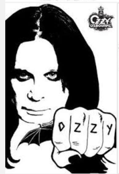 Ozzy Osbourne Painting, Ozzy Osbourne Drawing, Horror Silhouette, Ozzy Tattoo, Tattoo Clipart, Rock N Roll Art, Silhouette Stencil, Wood Burning Patterns, Clipart Black And White