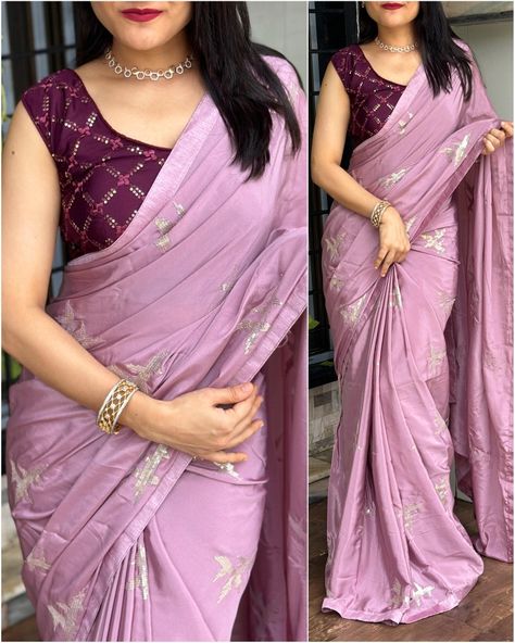 Blouse Designs For Daily Wear Sarees, Crape Saree Blouse Designs, Salwar Kameez Neck Designs, Modern Sarees, 50 Blouse Designs, Shipping Design, Silk Kurti Designs, Model Blouse, Floral Lehenga