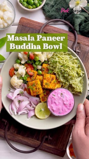 Veg Buddha Bowl, Vegetarian Buddha Bowl Recipes, Indian Buddha Bowl, Veg Bowls Healthy Recipes, High Protein Indian Food, Burrito Bowl Vegetarian, Healthy Paneer Recipes, Veg Dinner Recipes Indian, Indian Healthy Recipes