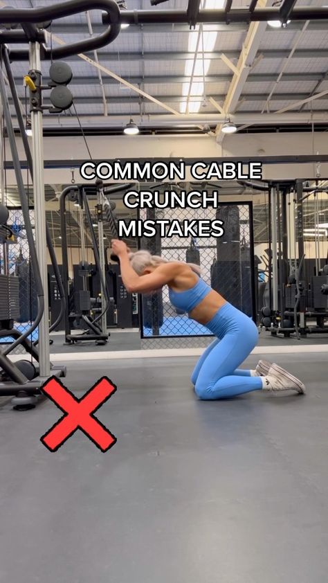 Cable Crunches Kneeling, Cable Ab Workout, Back Cable Workout, Cable Crunches, How To Do Crunches, Cable Abs, Ab Crunch, Cable Workout, Cable Machine