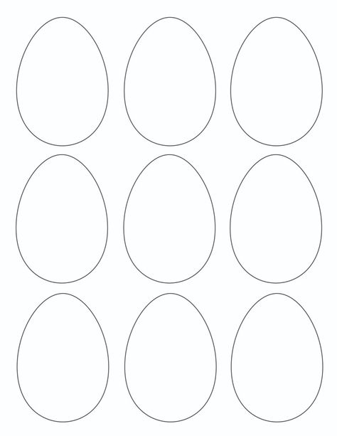 Egg Outline Printable, Easter Egg Outline Free Printable, Bunny Outline Printable, Egg Outline, Easter Egg Template, Egg Template, Egg Coloring Page, Easter Egg Coloring Pages, Easter Templates