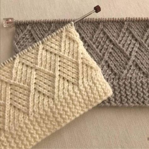 Punto a rombi in rilievo - Tutorial e schemi per lavori a maglia e uncinetto by Nuvolina Easy Sweater Knitting Patterns, Knitting Videos, Crochet Tapestry, Baby Cardigan, Sweater Knitting Patterns, Crochet Techniques, Baby Knitting Patterns, Crochet Stitches, Baby Knitting