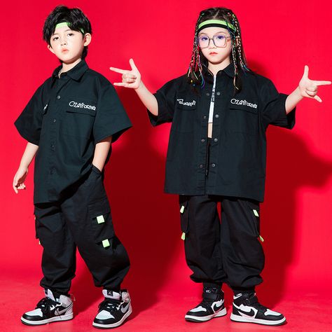 Kids Hiphop Party Stage Outfits Competition Hip Hop Costumes for Girls Boys Jazz Ballroom Hip Hop Costumes, Hiphop Party, Dance Clothes, Dance Performance, Girl Costumes, Stage Outfits, Dance Wear, Ballroom, Smart Shopping