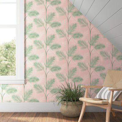 Green Restaurant, Textured Feature Wall, Green Accent Walls, Wall Decals For Bedroom, W Wallpaper, Tropical Wallpaper, Aesthetic Decor, Botanical Wallpaper, Color Blush