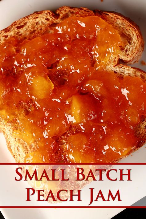 Small Batch Peach Jam No Pectin, Small Batch Peach Jam, Peach Jam Recipe No Pectin, Peach Jam Recipe Without Pectin, Peach Preserves Recipe, Maklike Resepte, Fruit Jam Recipes, Homemade Preserves, Jam Maker