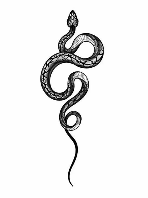 Best Snake Tattoos, Amanda Tattoo, Black Snake Tattoo, Dot Tattoos, Inkbox Tattoo, Snake Tattoo Design, Muster Tattoos, Tattoo Signs, Tattoo Paper