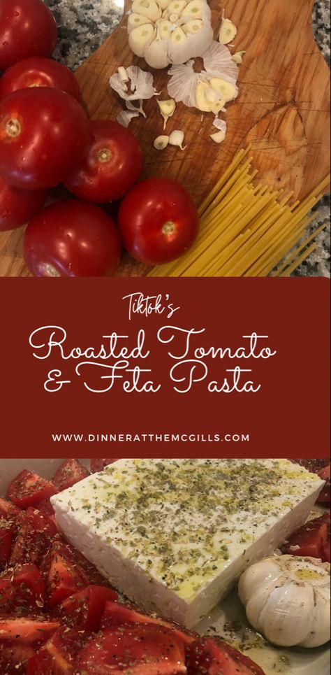 Roasted Tomato Cheese Pasta, Roasted Tomato Feta Pasta, Roasted Feta And Tomatoes Pasta, Roasted Tomatoes And Feta, Tomato And Feta Pasta, Tomato Feta Pasta, Feta Tomato Pasta, Roasted Tomatoes And Garlic, Tomato Pasta Bake