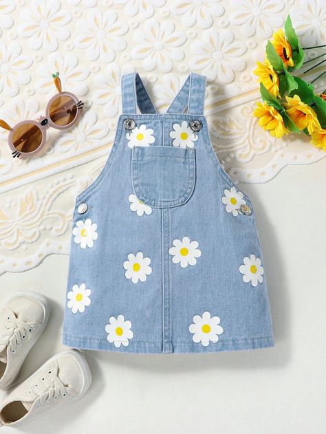 Baby Harem Pants, Patched Denim, Denim Pinafore Dress, Baby Jeans, Baby Clothes Patterns, Baby Sewing Patterns, Denim Overall Dress, Baby Frocks Designs