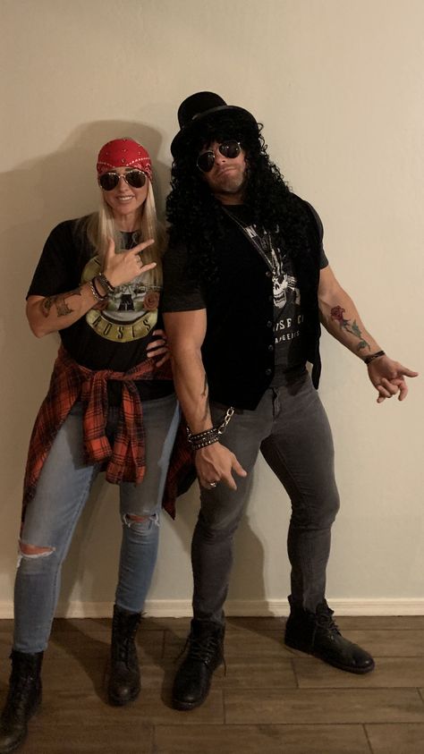 Ozzy And Sharon Costume, Axl Rose Halloween Costume, Axel Rose And Slash Costume, Slash And Axl Costume, Axel Rose Costume, Axl Rose Costume, Axl Rose And Slash, Slash Costume, Ozzy And Sharon