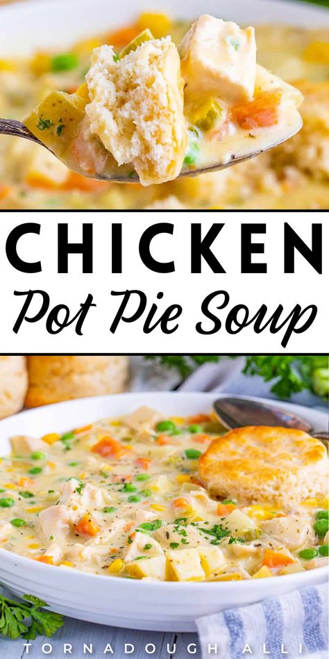 Easy Chicken Pot Pie Soup, Chicken Pot Pie Soup Recipe, Pot Pie Soup Recipe, Warm Weather Recipes, Broth Chicken, Best Chicken Pot Pie, Chicken Pot Pie Filling, Homemade Chicken Pot Pie, Pot Pie Filling