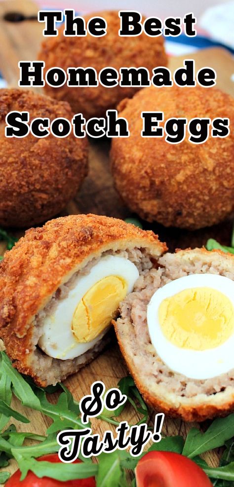 Scot Eggs, Scott Eggs, British Appetizers Easy, Homemade Scotch Eggs, British Snacks, Scotch Eggs Recipe, Scotch Egg, Sausage Meat, Scottish Food