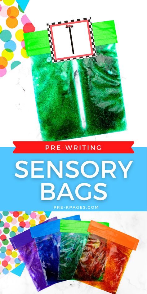 Sensory Bags For Kindergarten, Sensory Teaching Ideas, Sensory Lesson Plans Preschool, Pre K Sped Activities, Sensory Centers For Preschool, Sensory Tracing, Prek Sensory, Preschool Hands On Learning, Sensory Kindergarten