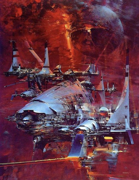 John Berkey John Berkey, Spaceship Illustration, Sci Fi Landscape, Science Fiction Artwork, 70s Sci Fi Art, Scifi Fantasy Art, Sf Art, Science Fiction Illustration, Spaceship Art