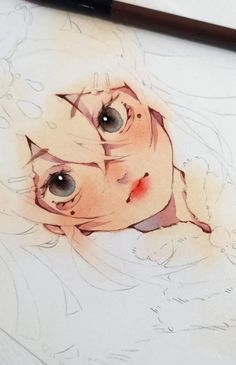 Art Tutorials Drawing Traditional, Eye Glare Drawing, Traditional Art Watercolor, Coloring Tutorial Traditional, Traditional Art Coloring Tips, Close Up Reference Drawing, Manhwa Drawing Style, Watercolor Cartoon Art, Holding Chopsticks Reference