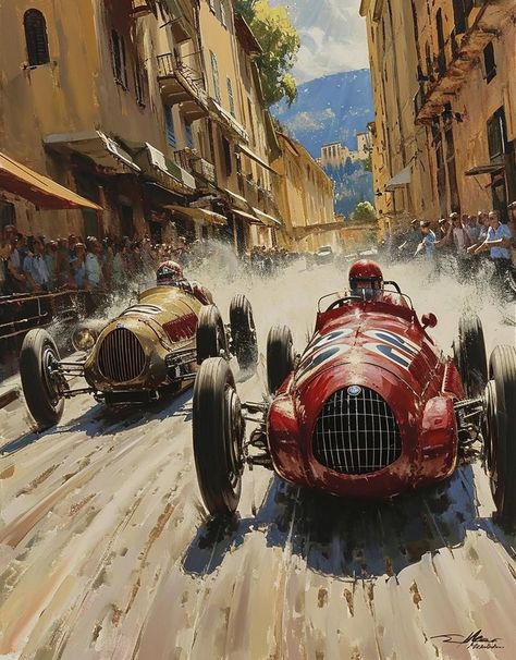 My Images Race Car Art, Auto Racing Art, Auto Racing Posters, Vintage Racing Poster, Grand Prix Posters, Automotive Illustration, Targa Florio, Vintage Race Cars, Black Framed Art