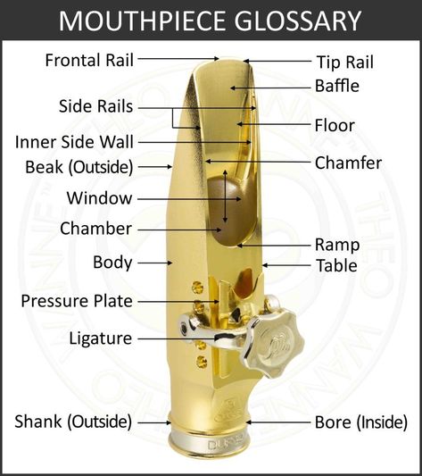 Saxophone Mouthpiece, Band Teacher, French Phrases, Music Tech, Side Wall, Music Theory, The Shape, Beveled Edge, The King